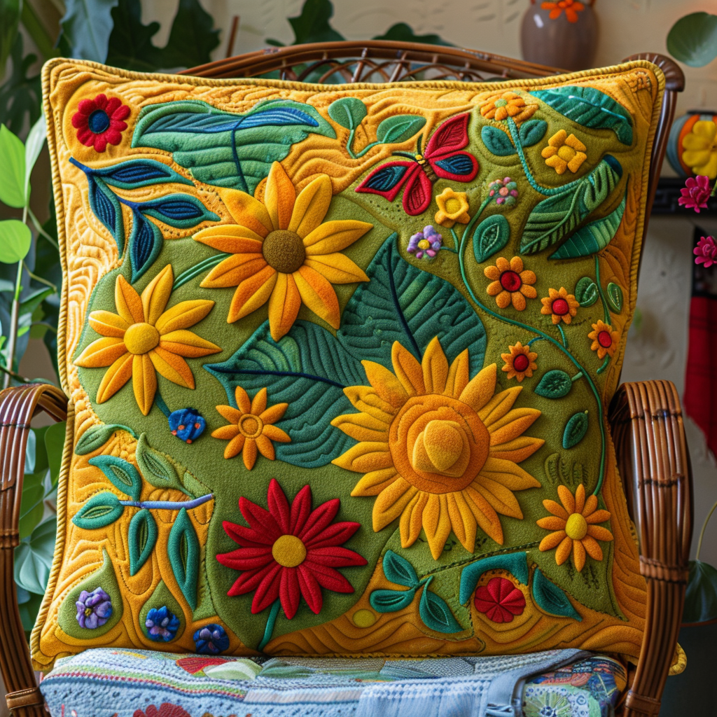 Floral Bloom Quilted Pillow Case NCU0NNT2008