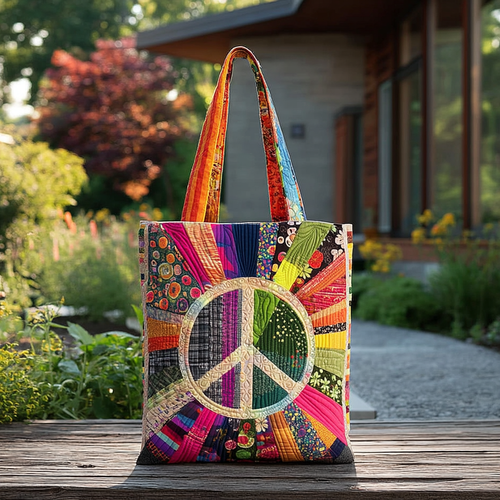 Hippie Bloom Quilted Tote Bag NCU0PT8198