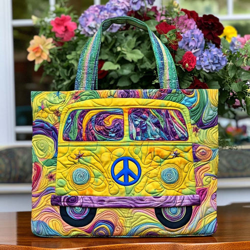 Hippie Heart Quilted Tote Bag NCU0NT8564