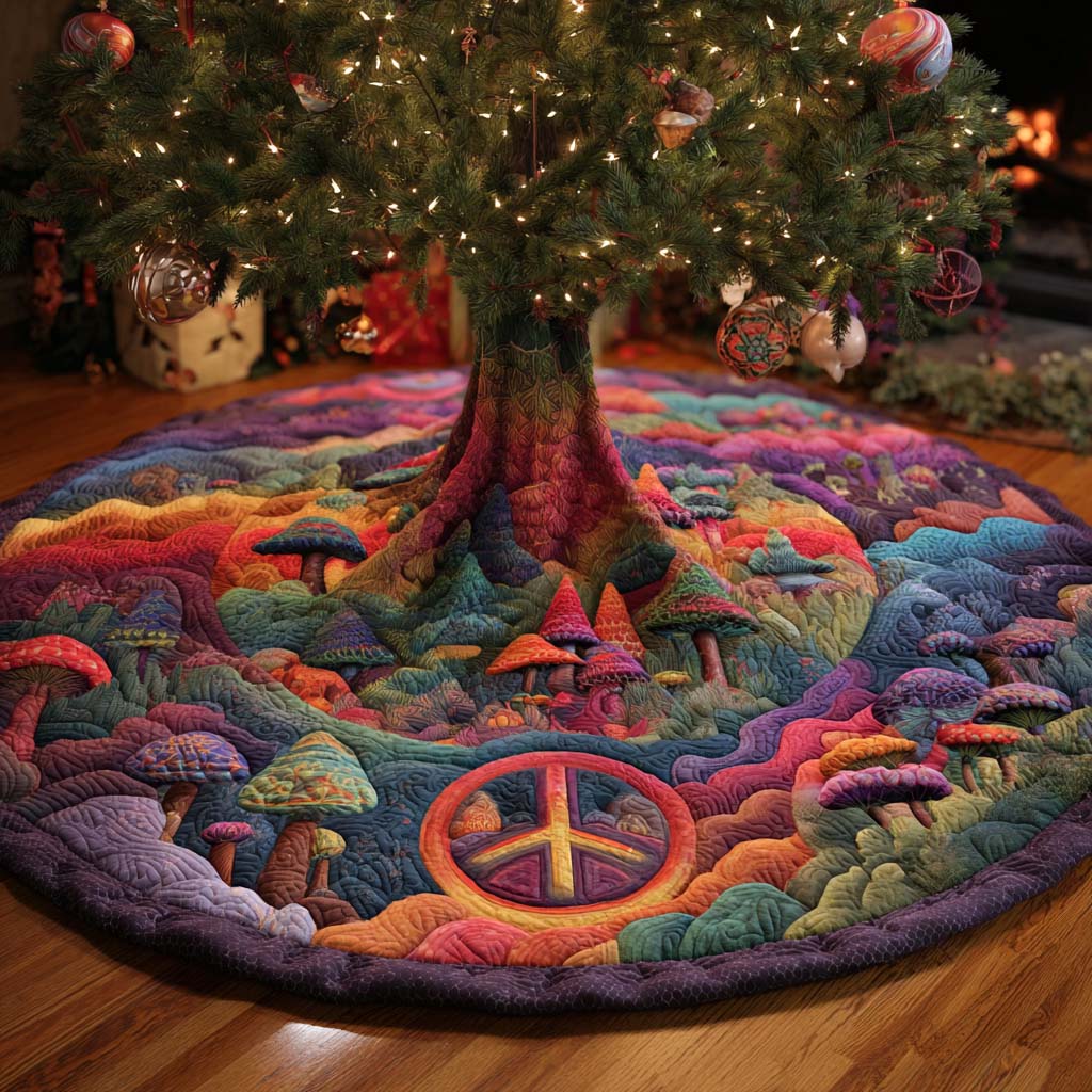 Hippie Wonderland Quilted Tree Skirt NCU0XD1327