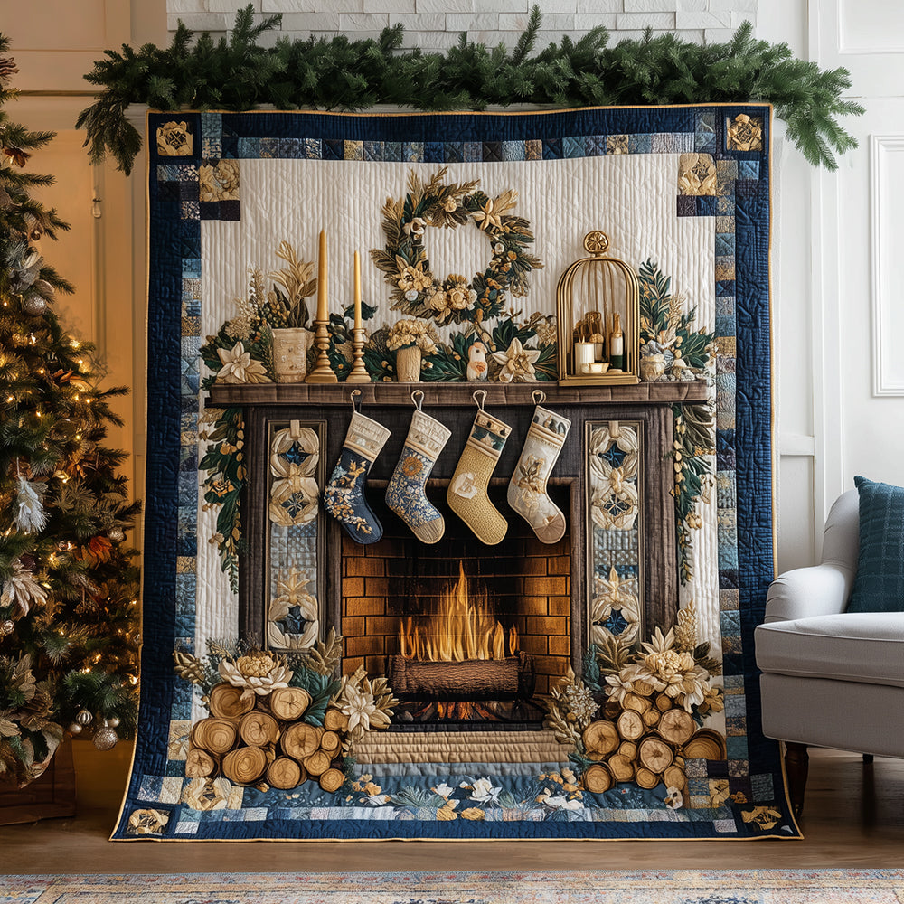 Holiday Hearth Quilted Blanket NCU0TH3521