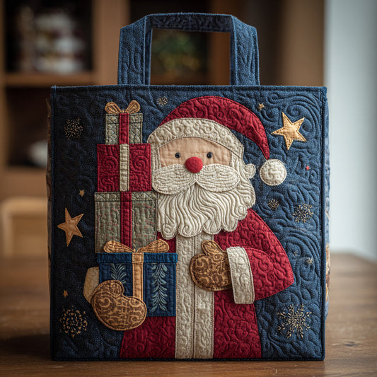 Holiday Santa Claus Quilted Tote Bag NCU0HH250