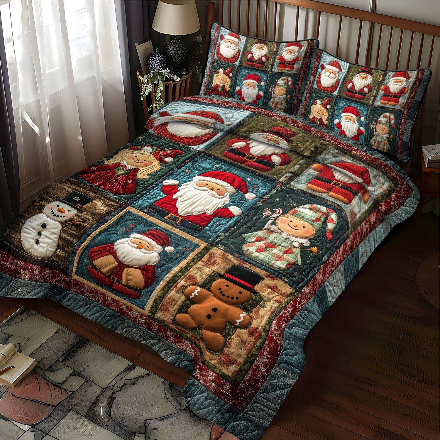 Holiday Toyland Charm 3-Piece Quilted Bedding Set NCU0TL1605  Vantique
