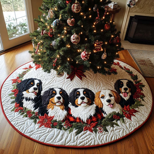 Holiday Trails Quilted Christmas Tree Skirt NCU0DV7983