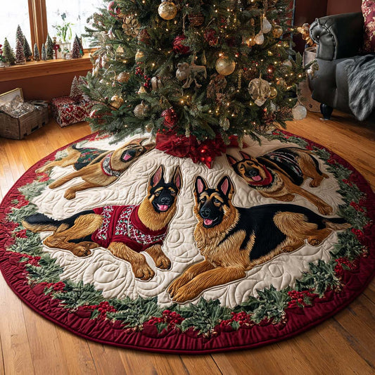 Holiday Watcher Quilted Christmas Tree Skirt NCU0DV8039