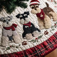 Holly Beard Pup Quilted Christmas Tree Skirt NCU0DV7938