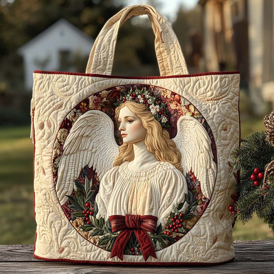 Holly Angel Peace Quilted Tote Bag NCU0XD650