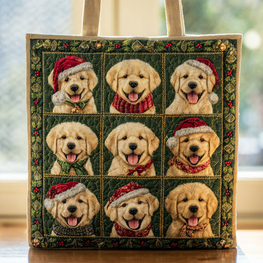Holly Golden Retriever Quilted Tote Bag NCU0HH209