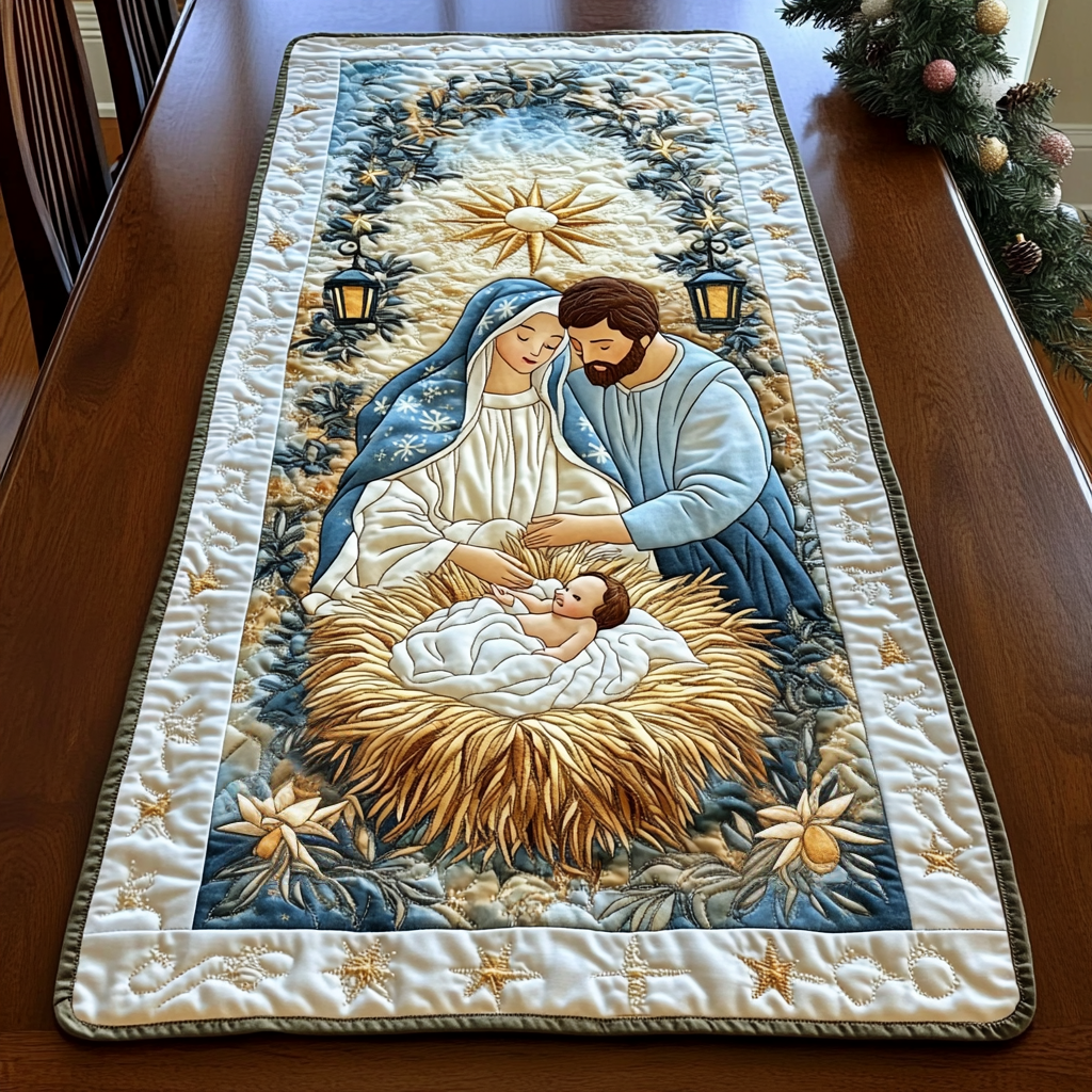 Blessed Night Table Runner (Cotton, Poly)