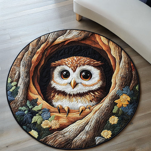 Hoot and Hearth Quilted Round Mat NCU0PT4796