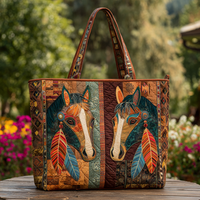 Horse Journey Quilted Tote Bag NCU0DK8723