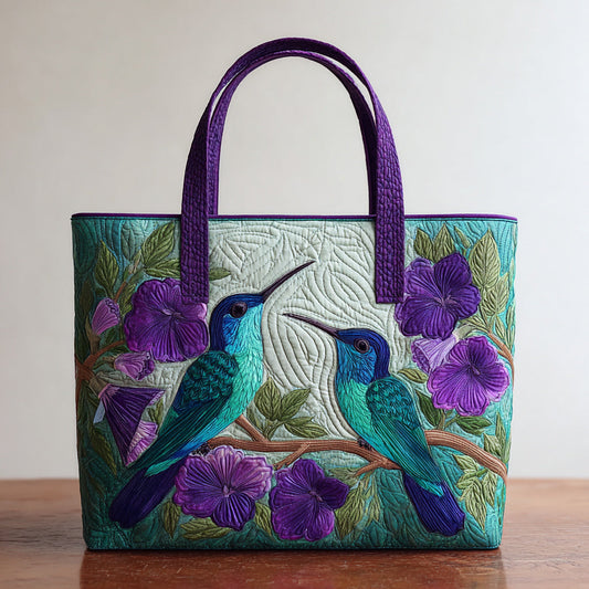 Hummingbird Duo Quilted Tote Bag NCU0HH298