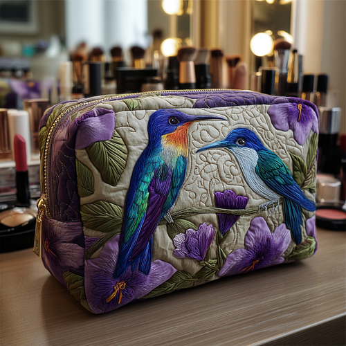 Hummingbird Whisper Quilted Makeup Bag NCU0DK10218
