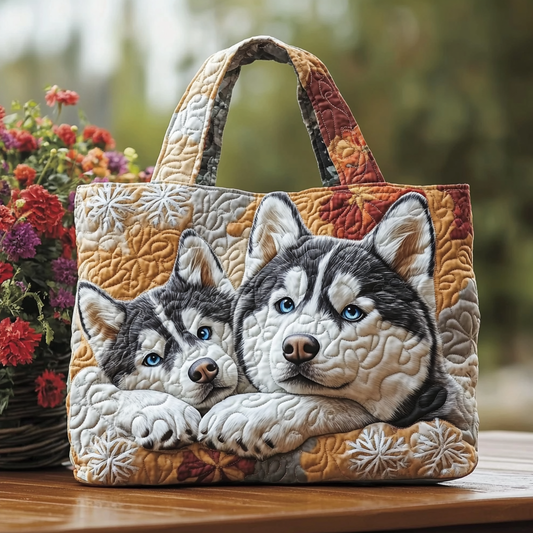Husky Dream Quilted Tote Bag NCU0DK9730
