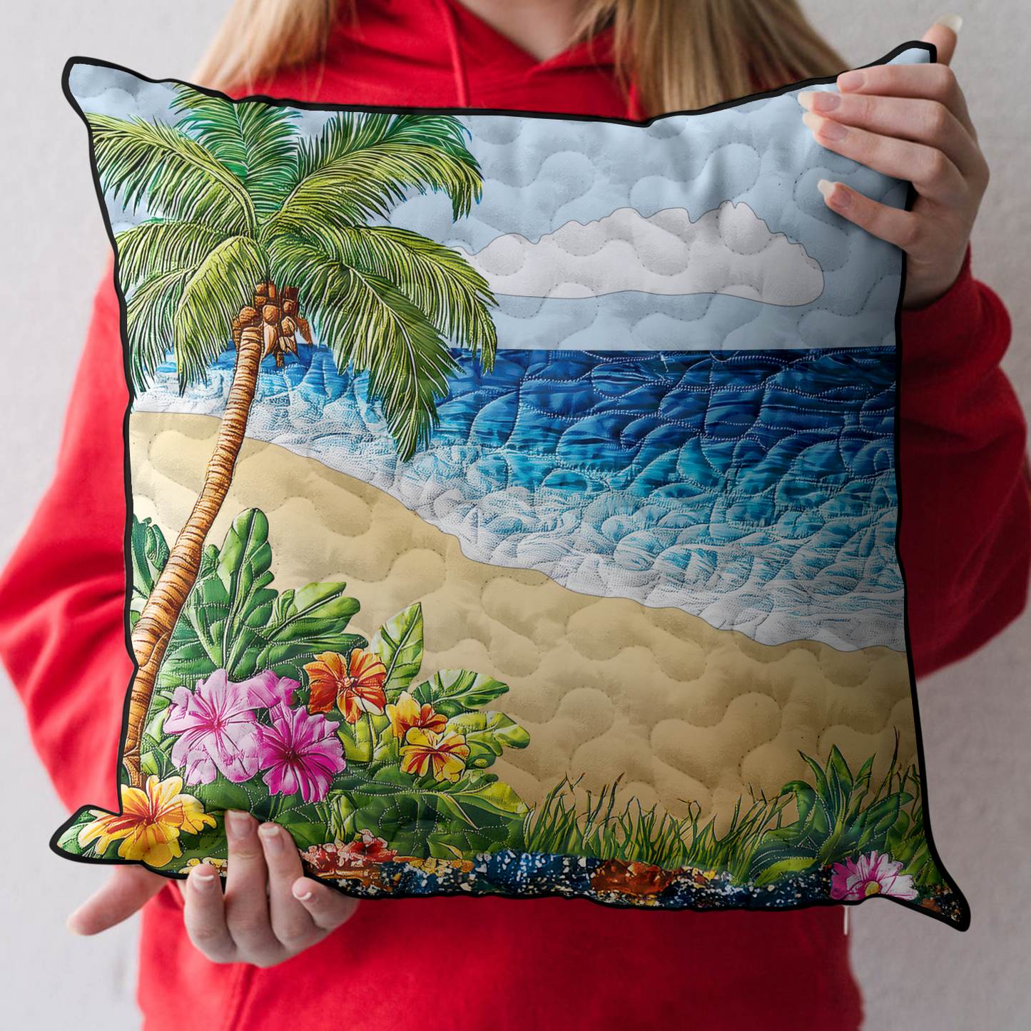 Island Escape Quilted Pillow Case NCU0DK6348