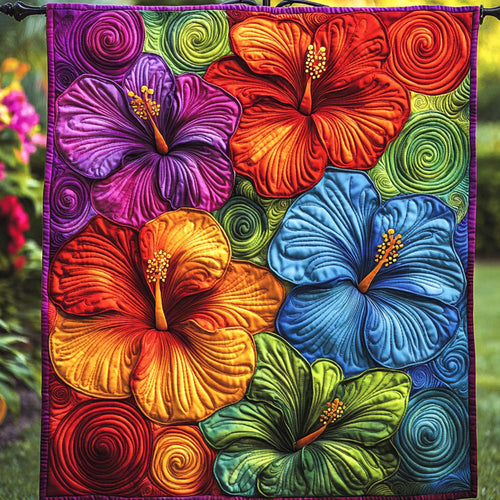 Island Petal Dance Quilted Blanket NCU0NT5732