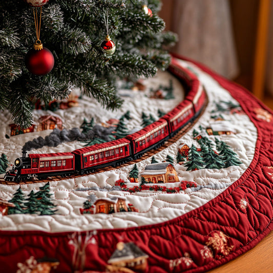 Jolly Journey Quilted Christmas Tree Skirt NCU0DV7908