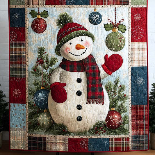 Jolly Snowman Quilted Blanket NCU0NT9854