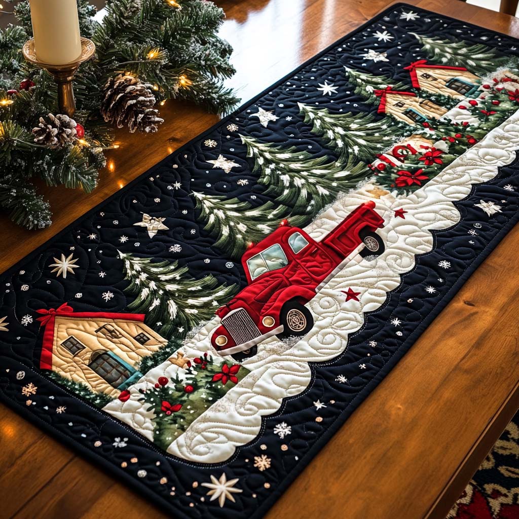 Christmas Joyful Corgi Quilted Table Runner GFTOHD621 main image 0
