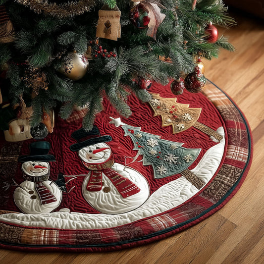 Jolly Winter Charm Christmas Quilted Tree Skirt NCU0PT10074