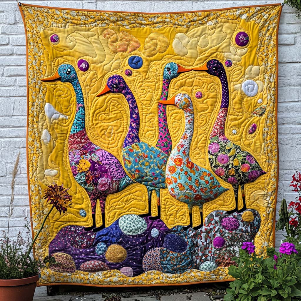 Joyful Duck Moments Quilted Blanket NCU0NT8254