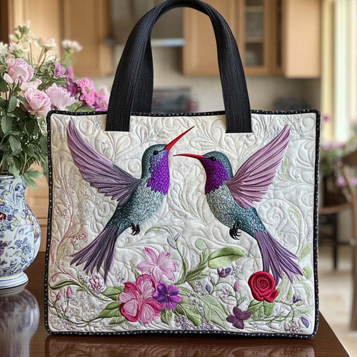 Joyful Hummer Kiss Quilted Tote Bag NCU0NT8484