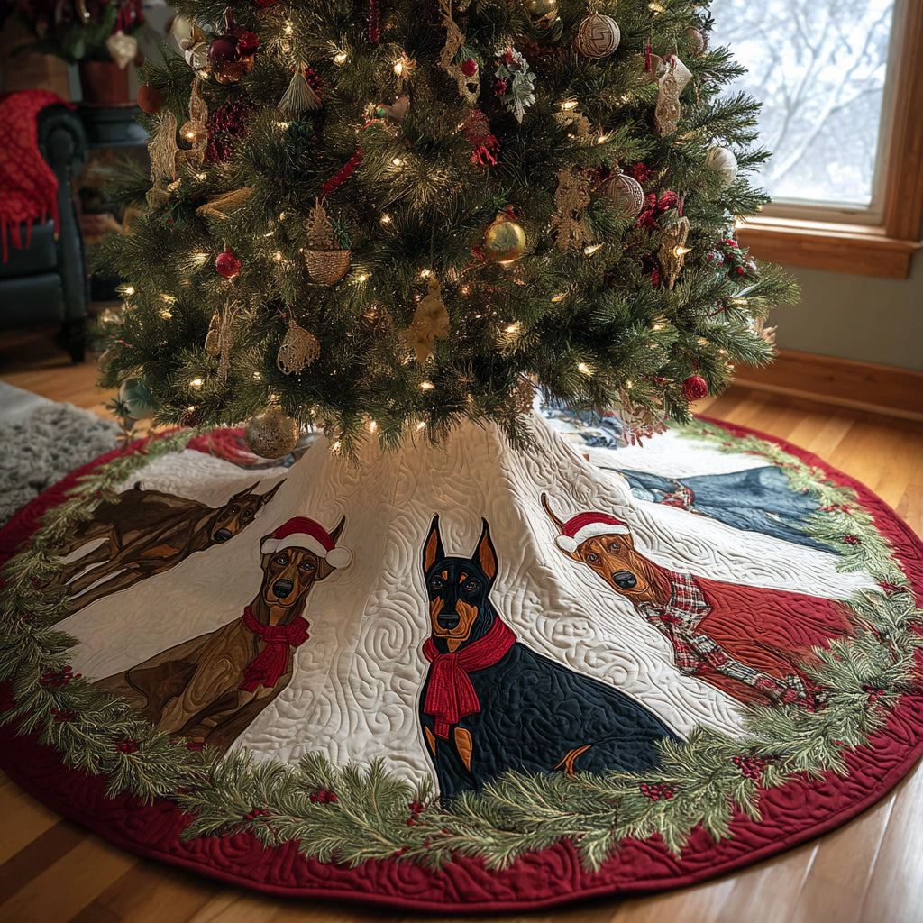 Joyful Protector Christmas Quilted Tree Skirt NCU0DV8280