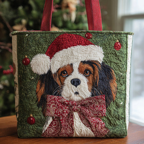 King Charles Christmas Quilted Tote Bag NCU0HH469