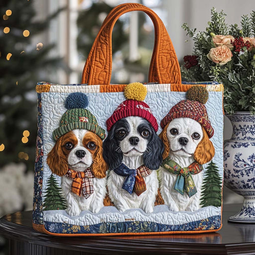 King Charles Pack Quilted Tote Bag NCU0NT9866