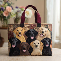 Labrador Gathering Quilted Tote Bag NCU0NT9088