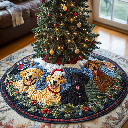 Labrador Noel Christmas Quilted Tree Skirt NCU0DV8271