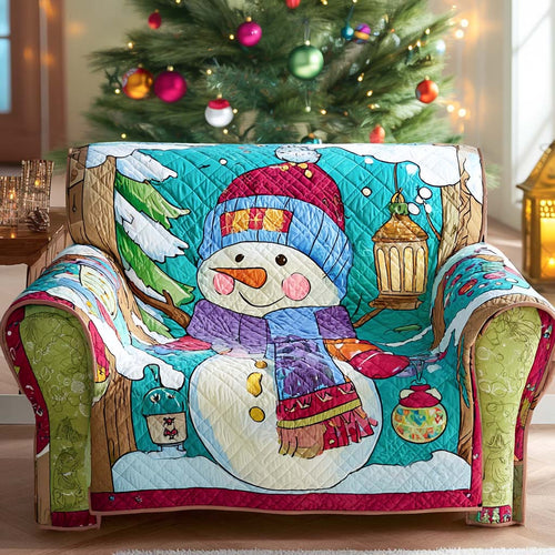 Lantern Snowman Joy Quilted Sofa Cover NCU0XD1252
