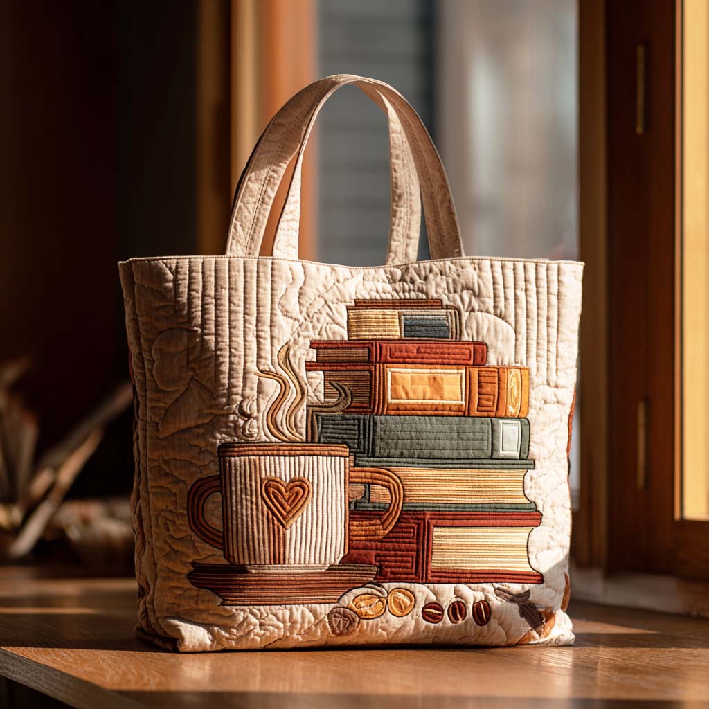 Latte Story Quilted Tote Bag NCU0TD189