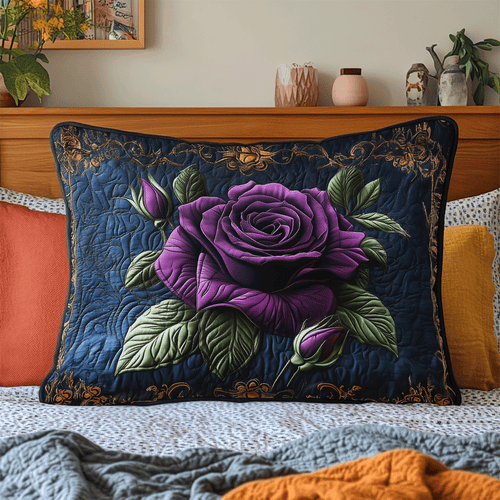 Lavender Elegance Quilted Bedding Pillow Case NCU0DV3850