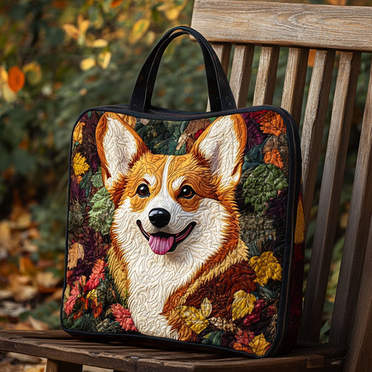 Leafy Pup Joy Quilted Tote Bag NCU0PT9350