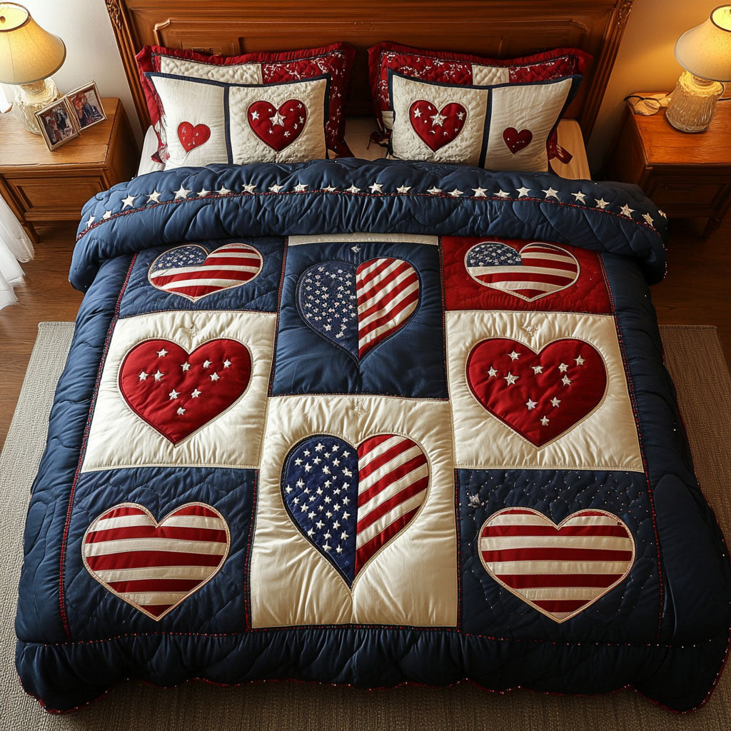 Liberty Beats 3-Piece Quilted Bedding Set NCU0NT7405 – Vantique