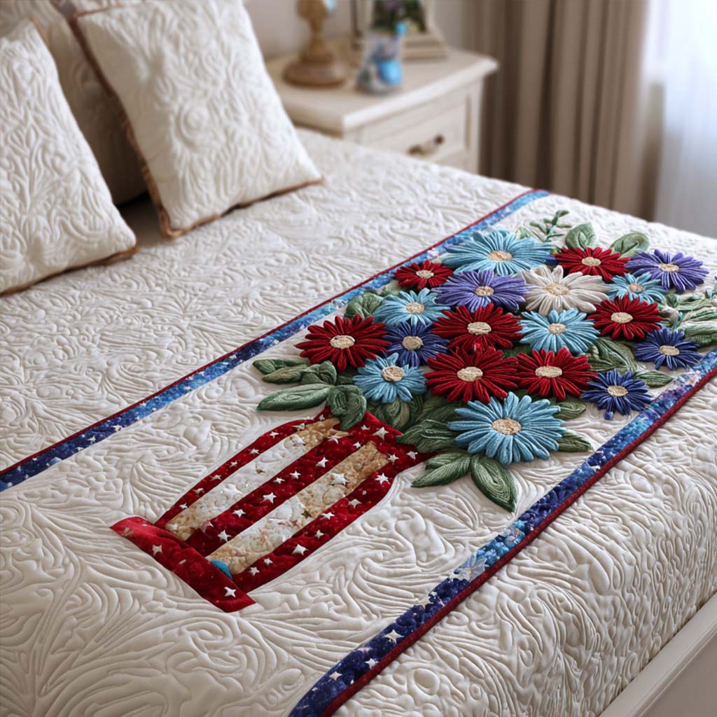 Liberty Blossom Quilted Bed Runner NCU0NT11483 – Vantique
