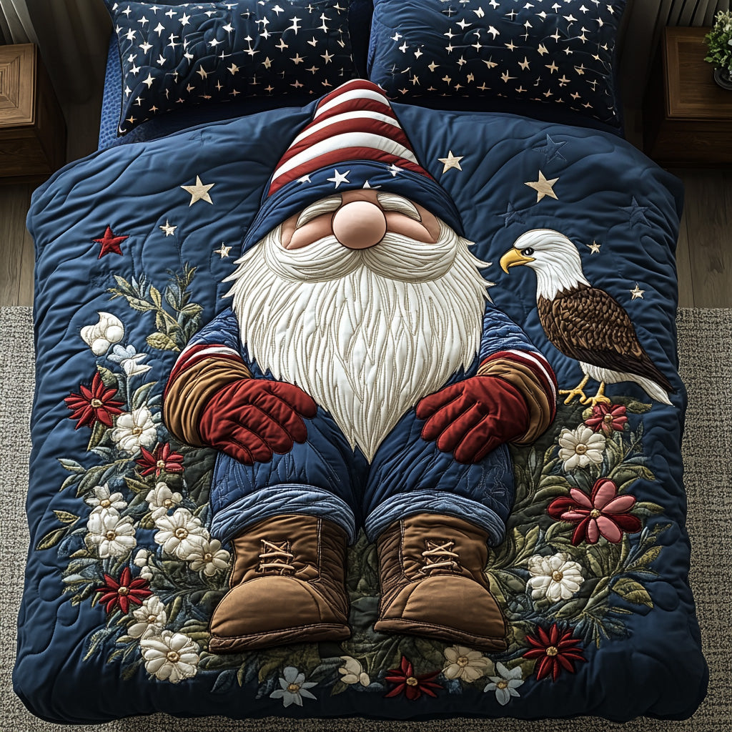 Liberty Gnome 3-Piece Quilted Bedding Set NCU0DV6574 – Vantique
