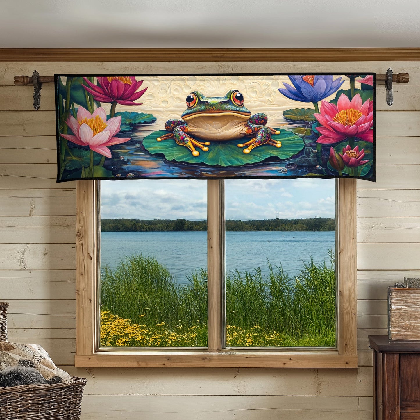 Lily Pad Symphony Quilted Valance NCU0PT5165