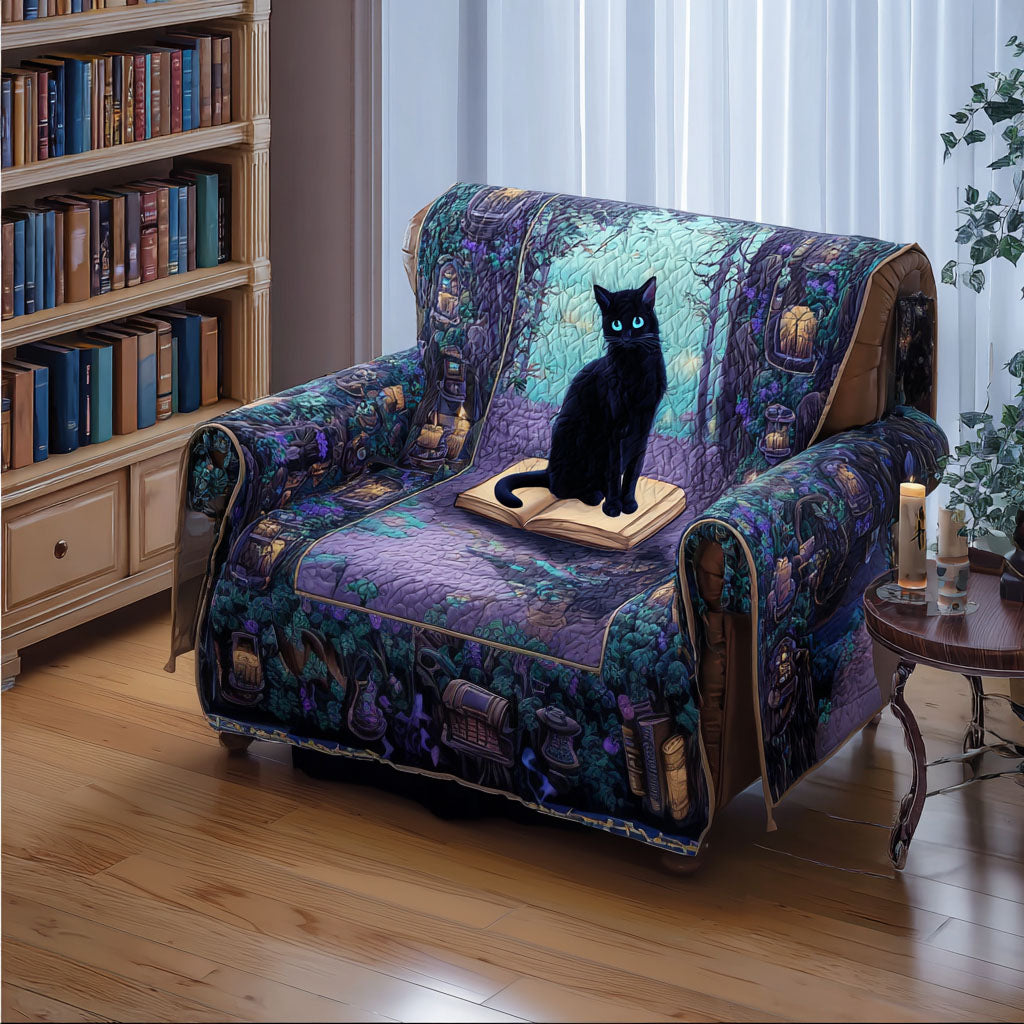 Literary Whiskers Quilted Sofa Cover NCU0PT9939