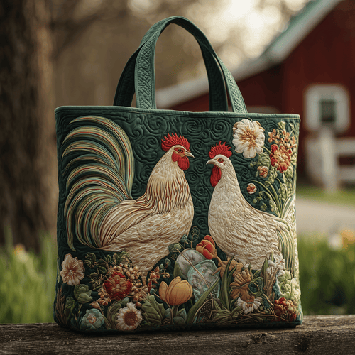 Love in the Coop Quilted Tote Bag NCU0TH2812