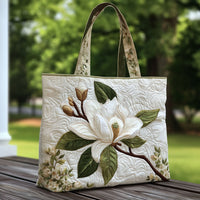 Magnolia Bloom Quilted Tote Bag NCU0PT7949