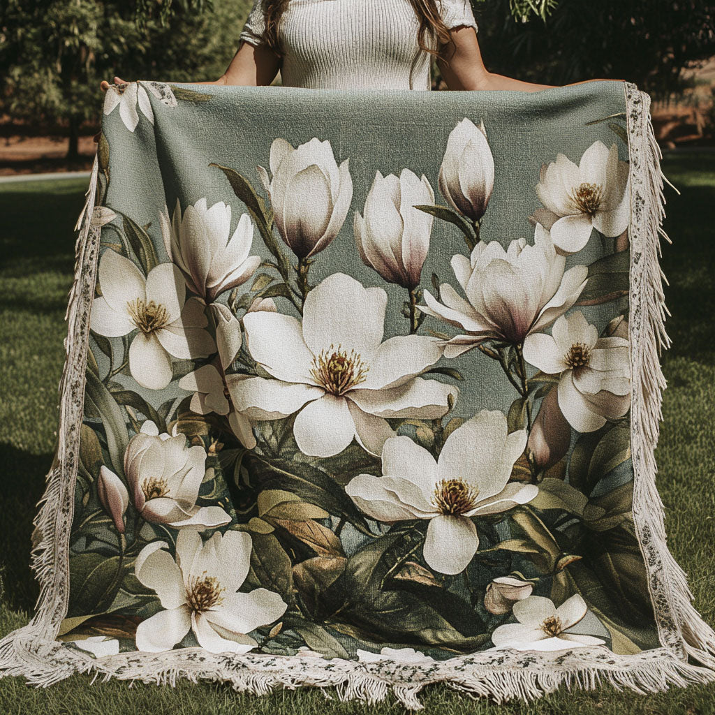 Magnolia Lace Woven Sofa Blanket NCU0PT5092