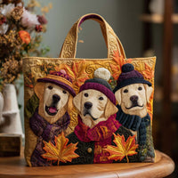 Maple Labrador Trio Quilted Tote Bag NCU0NT9089