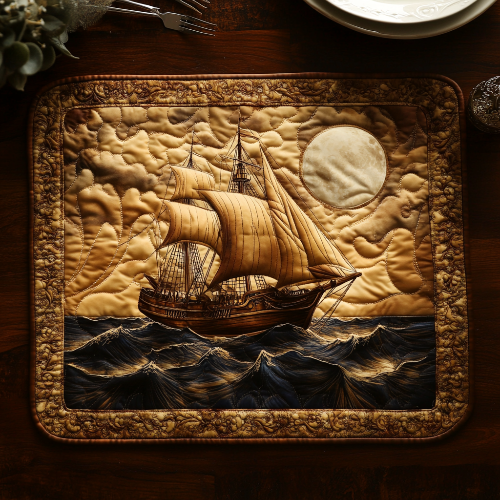 Maritime Voyage Quilted Place Mat NCU0DV3039