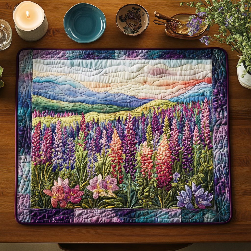Meadow Bloom Quilted Place Mat NCU0VH5651
