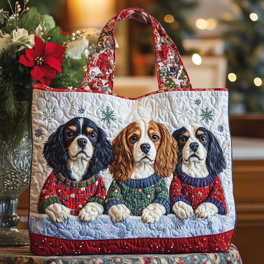 Merry Cavaliers Quilted Tote Bag NCU0NT9867