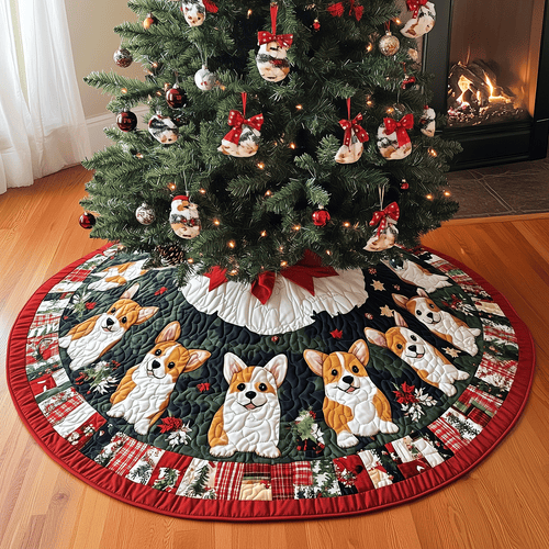 Merry Dogmas Quilted Christmas Tree Skirt NCU0TH1975