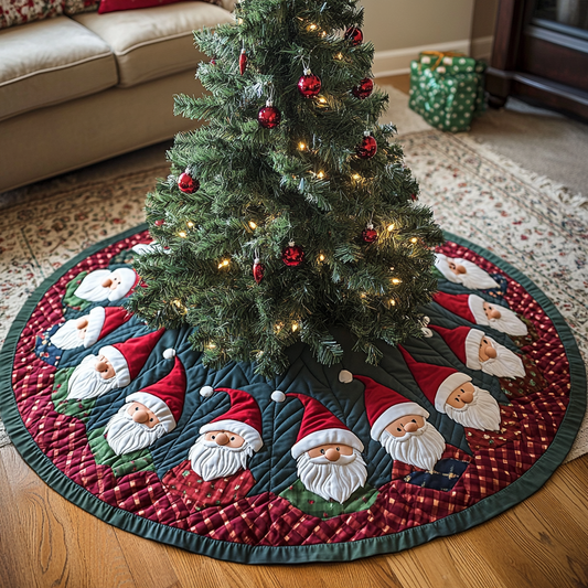 Merry Gnome Christmas Quilted Tree Skirt NCU0DK10441
