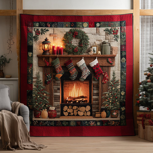 Merry Mantel Quilted Blanket NCU0TH3517